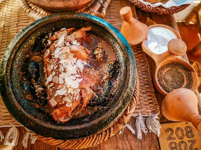 A classic traditional Moroccan dish served in a tagine. Morocco features many delicious foods to try.