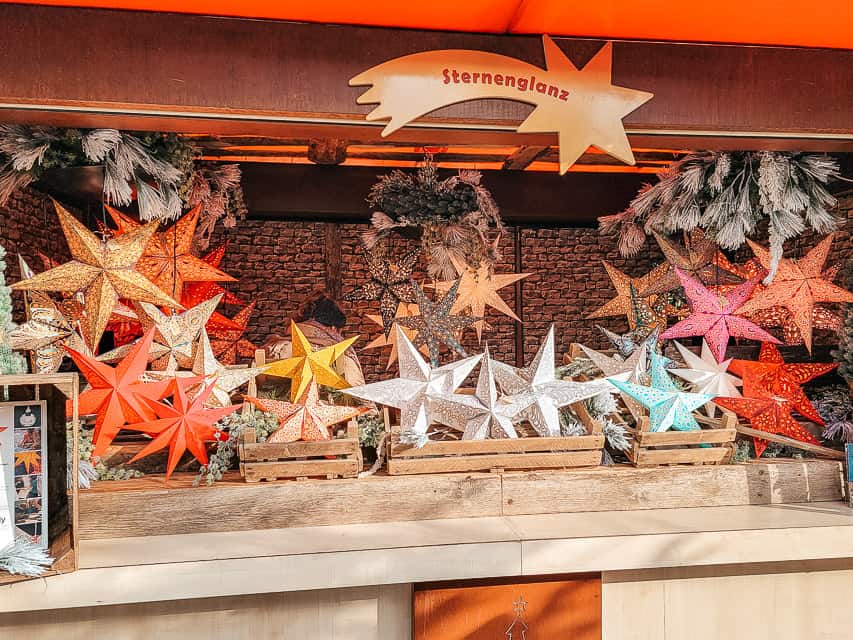 Large paper stars made of cardstock