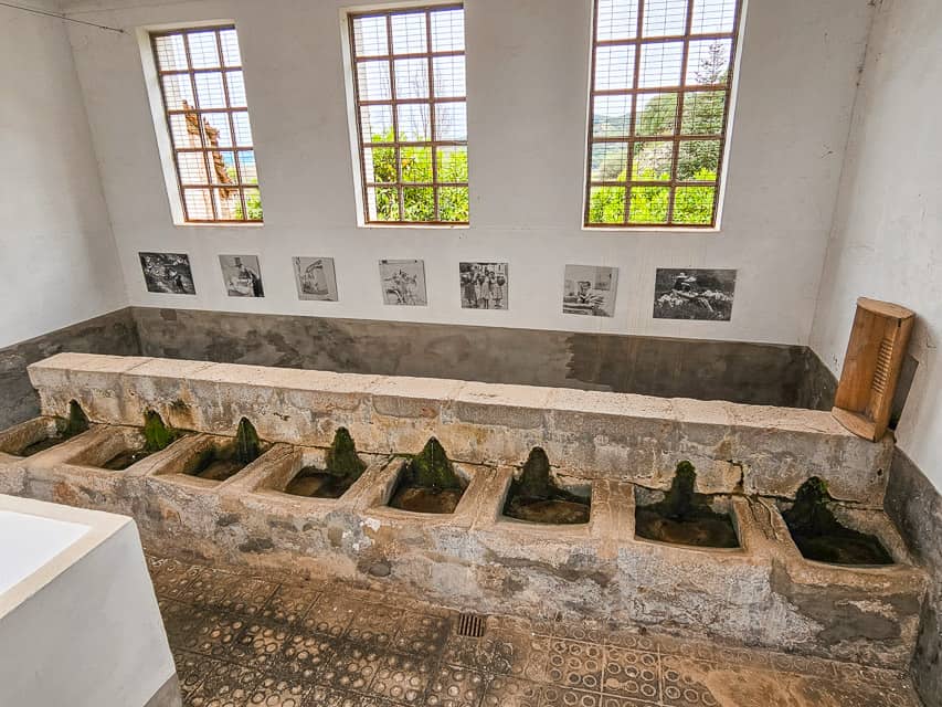 A washhouse from Medeival times, with 16 different basins used for washing clothes.