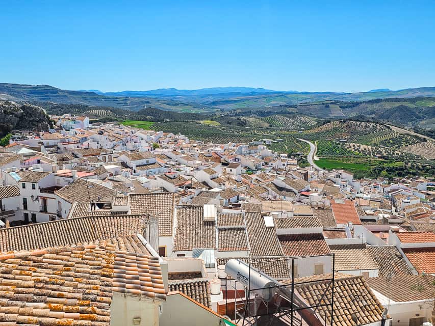 View of Olvera with the countryside farther out.