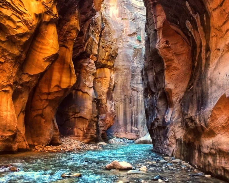 This Water Filled Slot Canyon in Zion National Park Is, Surprisingly, a Great Winter Hike